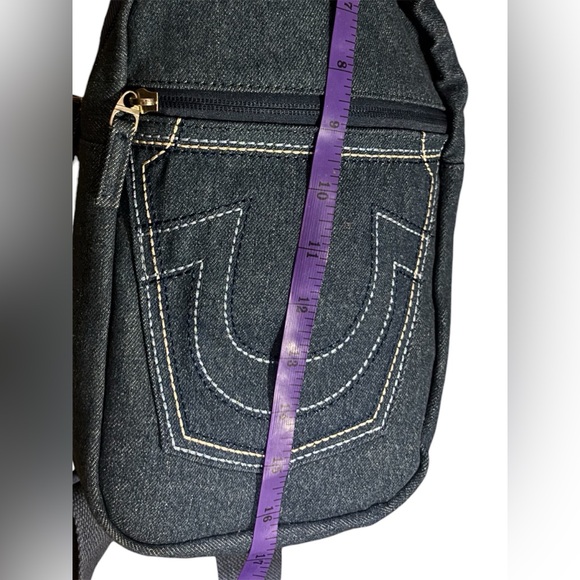 True Religion Unisex Indigo Blue Denim Grohl Sling Bag New With Tags - Picture 9 of 12